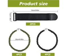 10 dviračių kelnių spaustukų rinkinys, elastingas velcro užsegimas, elastinis kulkšnies dirželis, dviračio kelnių spaustukas, dviračio spaustukas kelnėms, skirtas žvejybai, medžioklei, žygiams, važinėjimui dviračiu ir sodininkystei
