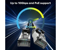 Šakotuvas 10 Gbps Cat 6 Tinklo Kabelis 15m, Lauko/vidaus, Grynas Varis, Ftp