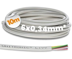 10 m duomenų kabelis Lapp 0028406 Liyy 6 x 0,34 mm² i led ilginimo laidas i litavimo kabelis plokštei i duomenų linija i signalinis kabelis 6 gyslų i valdymo kabelis