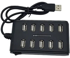 10 prievadų Usb 2.0 šakotuvas, duomenų perdavimas ir įkrovimas