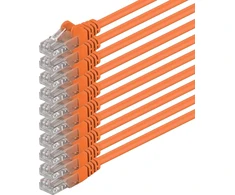 Šakotuvas 10 vnt. 2m Cat 6 tinklo kabeliai, oranžiniai