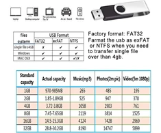 10 vnt. 4gb Usb atmintinės, juodos spalvos