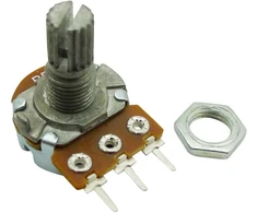 10 vnt. 5k Ohm Linijiniai Rotaciniai Potenciometrai, 15 mm velenas