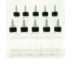10 vnt. 60 ml plastikiniai lašintuvų buteliukai skysčiams