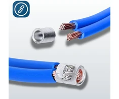 10 vnt. 'kalitec' L7-p lygiagrečių jungčių paketas, 35 mm², neizoliuotos, užspaudžiamos jungtys, tuščios, kabelių jungtys, pramoninė kokybė iš Vokietijos pardavėjo