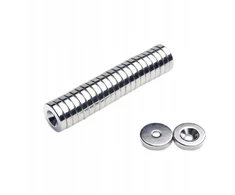 10 vnt. neodimio magnetų žiedas N38, 14x(7,5x3,5)x3 mm