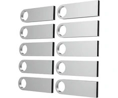 10 vnt. Usb atmintinė 8 Gb, metalinė, atspari vandeniui