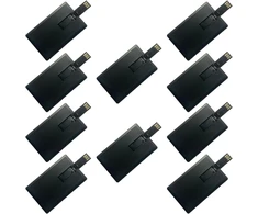 10 vnt. verslo kredito kortelės Usb atmintinės, 2gb, juodos
