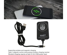 10 W belaidžio įkrovimo imtuvas, Qi imtuvas Usb C plonas belaidžio įkrovimo imtuvas su keliomis apsaugos funkcijomis, keli belaidžio telefono įkrovimo būdai