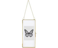 10 x 22 cm vario žalvario pakabinamas plūduriuojantis stiklinis nuotraukų rėmelis auksinis geometrinis ornamentas augalų pavyzdžių segtukas dekoras kortelių meno kūrinių nuotraukų laikiklis