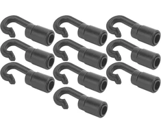 10 x plastikiniai kabliukai karabinai 8 mm plėtiklio virvėms guminė virvė brezentinė virvė sodo palapinės brezentiniai kabliukai bungee guminėms virvėms baidarėms ir kanojoms