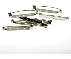10 x Sidabrinės platinuotos sagės smeigtukai 40mm