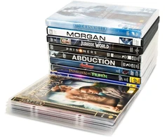 100 Dvd dėklų rinkinys su 4 segtuvais