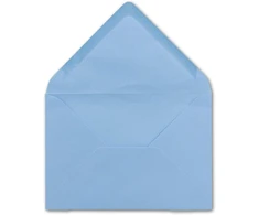 100 vnt. Din C6 vokų šviesiai mėlyni 11,4 x 16,2 cm 90 g/m² su drėgnu klijavimu pašto vokai be langelio idealiai tinka kalėdiniams atvirukams kvietimams iš Glüxx-agent