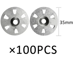 100 vnt. metalinių tvirtinimo diskelių, 35 mm skersmens