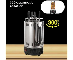 1000 W vertikalus elektrinis grilis, 230 V/50 Hz elektrinis grilis su 6 iešmais, 385 °c besisukantys iešmai, Bbq, stalo grilis, vertikalus grilis