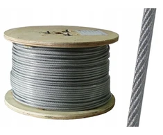 100m Plieninė viela su Pvc danga 5mm, pynimas 6x7+fc, cinkuota