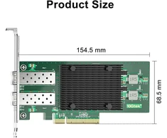 10gb tinklo plokštė, 2x Sfp+, Intel X710-bm2