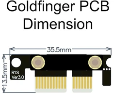 10gtek Pcie 3.0 prailginimo kabelis X1 į X1, 15 cm
