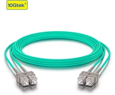 10gtek Sc-sc Om3 Duplex Pluošto Optinis Kabelis, 5m