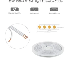10m 4-pin Rgb Led juostelės prailginimo laidas