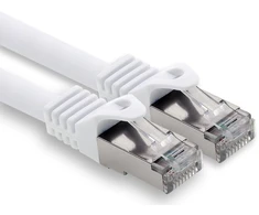 1.0m - balta - 1 vnt. Cat.7 tinklo kabelis Lan Ethernet patch kabelis S-ftp Lszh Pimf 10gb s Rj45 kištukas Cat6a
