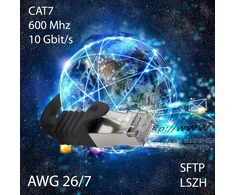 1.0m - Balta - 10 vienetų Cat.7 tinklo kabelis Lan Ethernet patch kabelis S-ftp Lszh Pimf 10gb s Rj45 kištukas Cat6a
