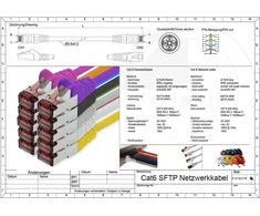 10m mėlynas - 10 x Ethernet Lan kabelis Cat6 tinklo kabelis Sftp Pimf patch kabelis 1000 Mbit/s