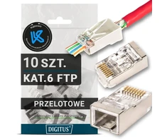10x ekranuoti rj45 8p8c ftp cat.6 kat.6 perėjimo kištukai digitus