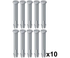 10x kaiščiai, smeigtukai baseinams Bestway Intex pilki 75mm, 10 vnt. komplektas