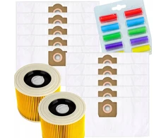 10x sustiprinti Purey maišeliai Karcher Wd3 Kwd3 Se4001 +2x filtras + kvapiosios kapsulės