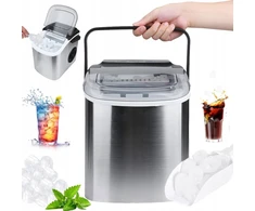 1,2 l/15 kg mažas buitinis ledo gaminimo aparatas iš nerūdijančio plieno