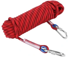 12 mm tvirta alpinizmo virvė, skirta lauko saugumui, profesionali alpinizmo virvė, paracord virvė, speleo išgyvenimo papildoma virvė, alpinizmo įranga su karabinu (10 m)