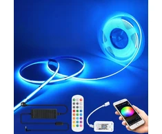12 V Wifi Cob Led Rgb juosta Alexa 5 m, Rgb pritemdoma Cob šviesos juosta Led šviesos juosta, 576 šviesos diodai/m, valdoma programėle, suderinama su Alexa Google Home