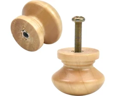 12 vnt. medinės rankenėlės spintelėms, 28 mm retro stiliaus baldų rankenėlės