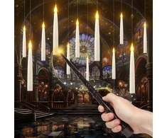 12 vnt. plaukiojanti žvakė led halloween harry potter magic wand