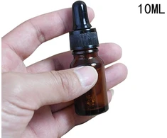 12 x 10ml Gintarinio Stiklo Buteliukai su Lašintuvu