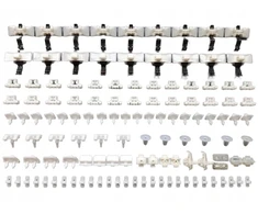 122x Autodor tvirtinimo spaustukų rinkinys, skirtas Mercedes W124 apdailos juostai, 122 vnt.