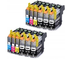 12x rašalo kasetė Xl Brother Dcp-j132w Dcp-j152w Dcp-j552dw Dcp-j752dw spausdintuvui