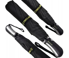 Laikrodis 135 cm skėtis vyrams ir moterims, stiprus juodas automatinis unisex skėtis