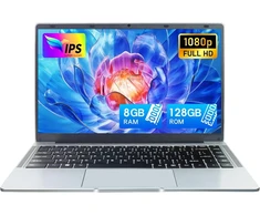 14 colių ultrabook nešiojamas kompiuteris, 8 gb ram, 128g ssd, windows 11 pro, 1920 x 1080 pikselių, celeron n4120 (iki 2.6 ghz), dual wifi, 2 x usb 3.0, quad core kompiuteris