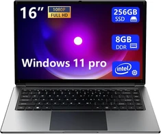 16 colių nešiojamas kompiuteris, nešiojamas kompiuteris su 8 gb ddr ir 256 gb ssd, išplečiamas iki 1 tb. Pentium keturių branduolių procesorius iki 2,64 ghz. 9000 mah baterija. mini hdmi sąsaja. dviejų juostų wifi. internetinė kamera. ploni nešiojami komp