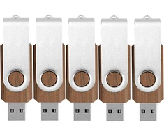 16 Gb Usb atmintinė medinė, 5 vnt. pakuotė Tatmohik medinė Usb atmintinė 16 Gb, 5 vnt. pakuotė Usb atmintinė Usb 3.0 metalinis sukamasis spaustukas medinė Usb atmintinė didelio greičio atmintinė (riešutmedžio)