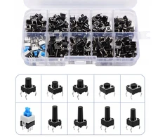 180 jungiklių rinkinys, skirtas tact push micro switch smd arduino