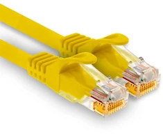 Šakotuvas 1attack.de - 1 X 15m Cat7 Ethernet kabelis 10 Gb/s Lan tinklo jungiklis geltonas