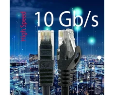 Šakotuvas 1attack.de - 1 X 15m Cat7 Ethernet kabelis 10 Gb/s Lan tinklo jungiklis geltonas