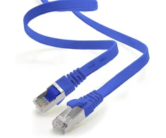 1attack.de 15 m - mėlyna - 1 vnt Cat.7 gigabitinis ethernet Lan plokščias kabelis (rj45) tinklo kabelis, neapdorotas kabelis (10 Gbit/s) instaliacinis kabelis plonas suderinamas su Cat.5 - Cat.5e - Cat.6