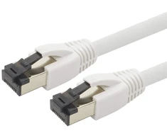 1attack.de 5 m cat 8 tinklo kabelis Cat8 kabelis baltas - 1 vnt. cat.8 lan 2000 Mhz 40 Gbit/s 40gbase-t poe+ patch kabelis ethernet kabelis Lszh - 1 x 5 m baltas