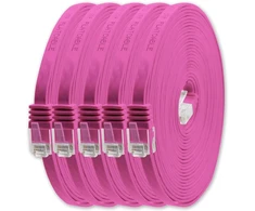 Šakotuvas 1attack.de Cat6 Cat.6 plokščias juostinis kabelis, tinklo kabelis, plokščias kabelis, 1000 Mb/s