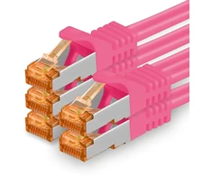 1attack.de Cat.7 tinklo kabelis Cat7 ethernet kabelis patch kabelis tinklo lan kabelis Cat.7 neapdorotas kabelis 10 gb/s (sftp pimf lszh) rinkinys su rj45 jungtimi cat.6a